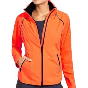 Athleta Rain Runner Neon Red Running Fitted Jacket Medium M